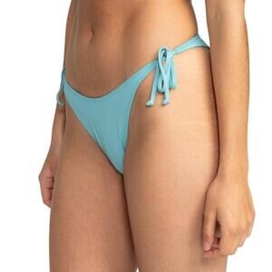 Roxy Womens SD Beach Classics Tie Side Cheeky Bikini Bottom Maui Blue Large XL